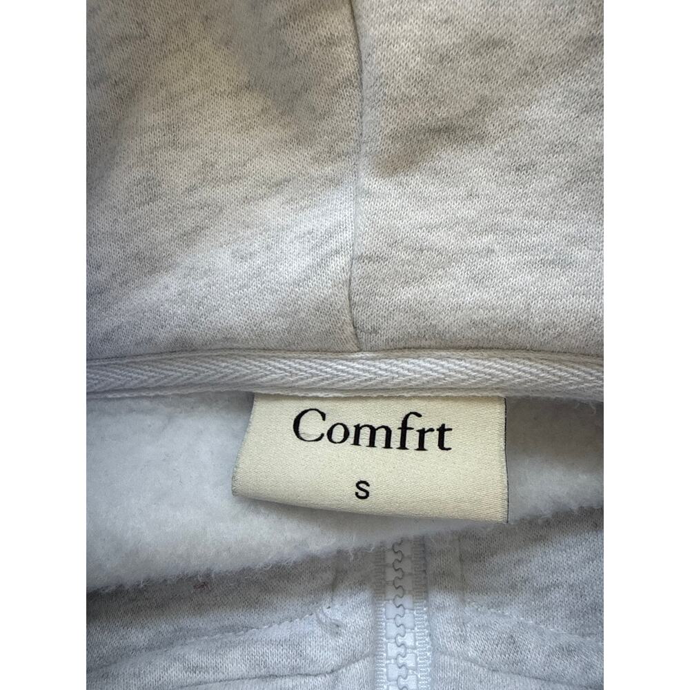 Comfrt Cloud Zip Hoodie Mega in Storm Light Gray Size Small Oversized Fit - Picture 7 of 7